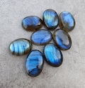 AAA+ Labradorite Cabochon: Natural Oval Gemstone, Calibrated Flat Back product logo
