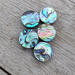 Natural Abalone Shell Round Shape Cabochon Flat Back Calibrated AAA Quality Wholesale Gemstones, All Sizes Available zdjęcie 4