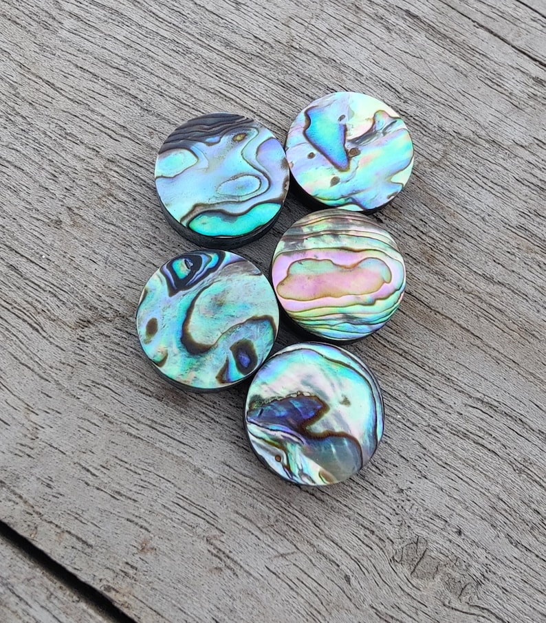 Natural Abalone Shell Round Shape Cabochon Flat Back Calibrated AAA Quality Wholesale Gemstones, All Sizes Available zdjęcie 4