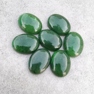 AAA calidad natural nefrita jade forma ovalada cabujón espalda plana calibrada piedras preciosas al por mayor, todos los tamaños disponibles imagen 8