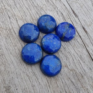 AAA Qualität Natur Lapislazuli runde Form Cabochon flache Rückseite kalibriert Großhandel Edelsteine, alle Größen erhältlich Bild 9