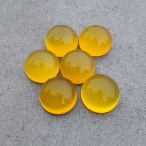 Natürlicher Mango Chalcedon Cabochon: AAA + Edelstein