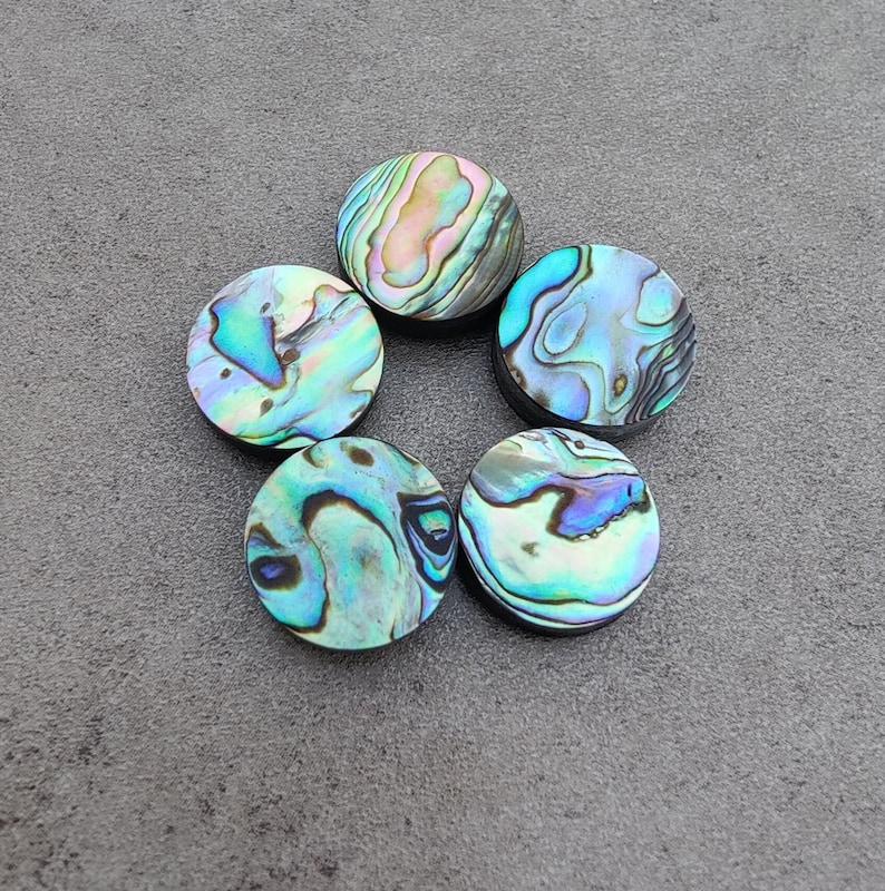 Natural Abalone Shell Round Shape Cabochon Flat Back Calibrated AAA Quality Wholesale Gemstones, All Sizes Available zdjęcie 7