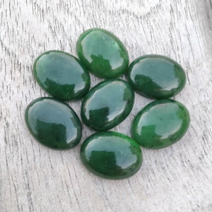 AAA calidad natural nefrita jade forma ovalada cabujón espalda plana calibrada piedras preciosas al por mayor, todos los tamaños disponibles imagen 7