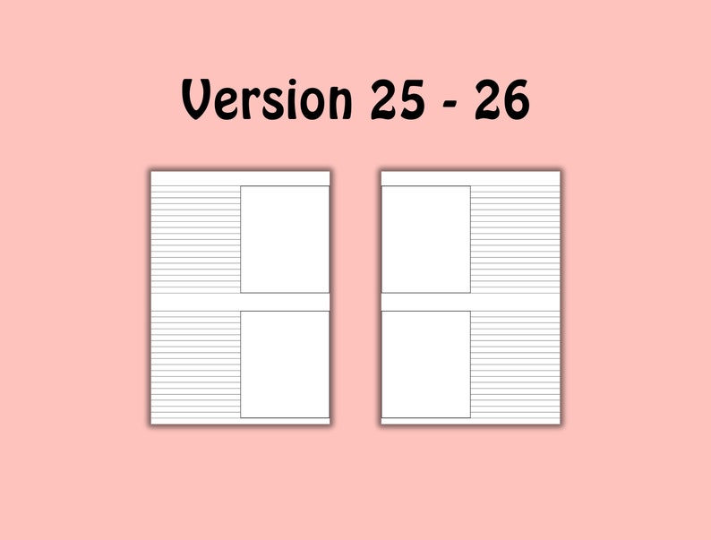 Printable Coloured Ruled Lined Paper Pack PDF Template Bundle, 4mm 5mm ...