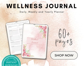 Personal Wellness Journey: Customizable Digital Planner & Tracker for Mind, Body, and Soul