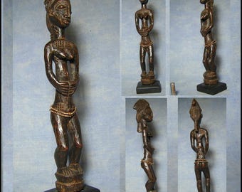 SENOUFO Ahnenstatue 38cm Elfenbeinküste AFRIKANISCH First Arts Schwarzafrika alte afrikanische Stammeskunst Skulptur afrikanische Statuette