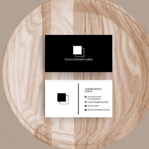 Business Card Template, Editable Business Card, Minimal Business Cards, Printable Business Card, Modern Business Card, Sleek Business Card