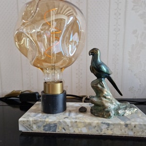 Lampe suspendue créative en forme d'oiseau avec anneau en verre et