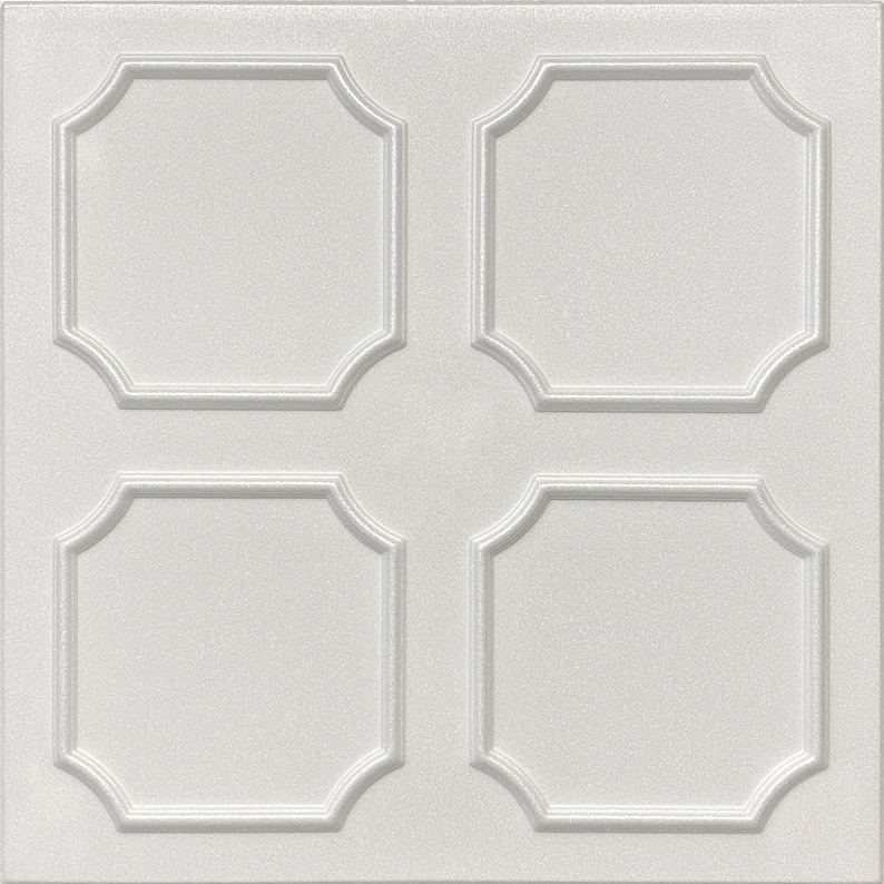40-Pack R 02 Styrofoam Ceiling Tiles — 20x20 Inch Glue-Up Tiles, Paintable, Sound & Thermal Insulation, Covers Popcorn Ceilings