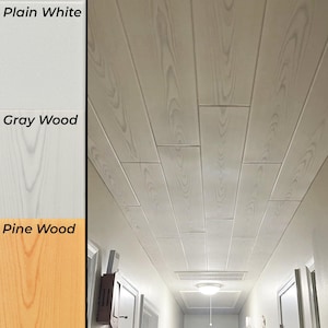 Ceiling Planks Panels, Styrofoam, Glue Up, 39.3" x 6.5", DIY