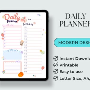 Minimal Cute Planner| Illustrated Daily Planner| Sort Your Life Planner| To Do List | Student Planner
