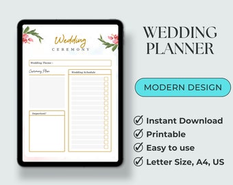 Wedding Planner Printable | Printable Wedding Planner Pages | Wedding Plan Bundle | Wedding Planning Book | Wedding Planner PDF