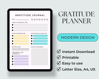 Minimalist Daily Planner| Gratitude Journal| Daily Gratitude Planner| Positive Planner|