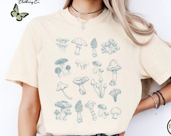 Comfort Colors Mushroom Shirt For Him Or Her | Plant Lover Gift | Forager Tee For Mushroom Hunter