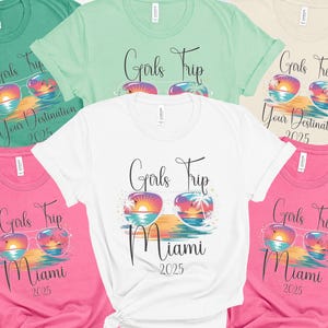 Custom Girls Trip Shirt, Matching Vacation T-Shirts for Friends, Personalized Shirts For All Sizes!
