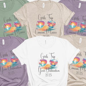 Custom Girls Trip Shirt, Matching Vacation T-Shirts for Friends, Personalized Shirts For All Sizes!