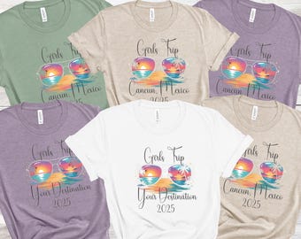 Custom Girls Trip Shirt, Matching Vacation T-Shirts for Friends, Personalized Shirts For All Sizes!