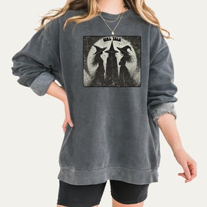 Cute Vintage Witch Girl Talk Sweatshirt for Halloween Festivities