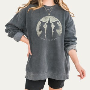 Cute Vintage Witch Girl Talk Sweatshirt for Halloween Festivities