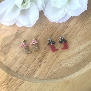 Cowboy Boots and Hat Dangles- Handmade- Polymer Clay- Lightweight