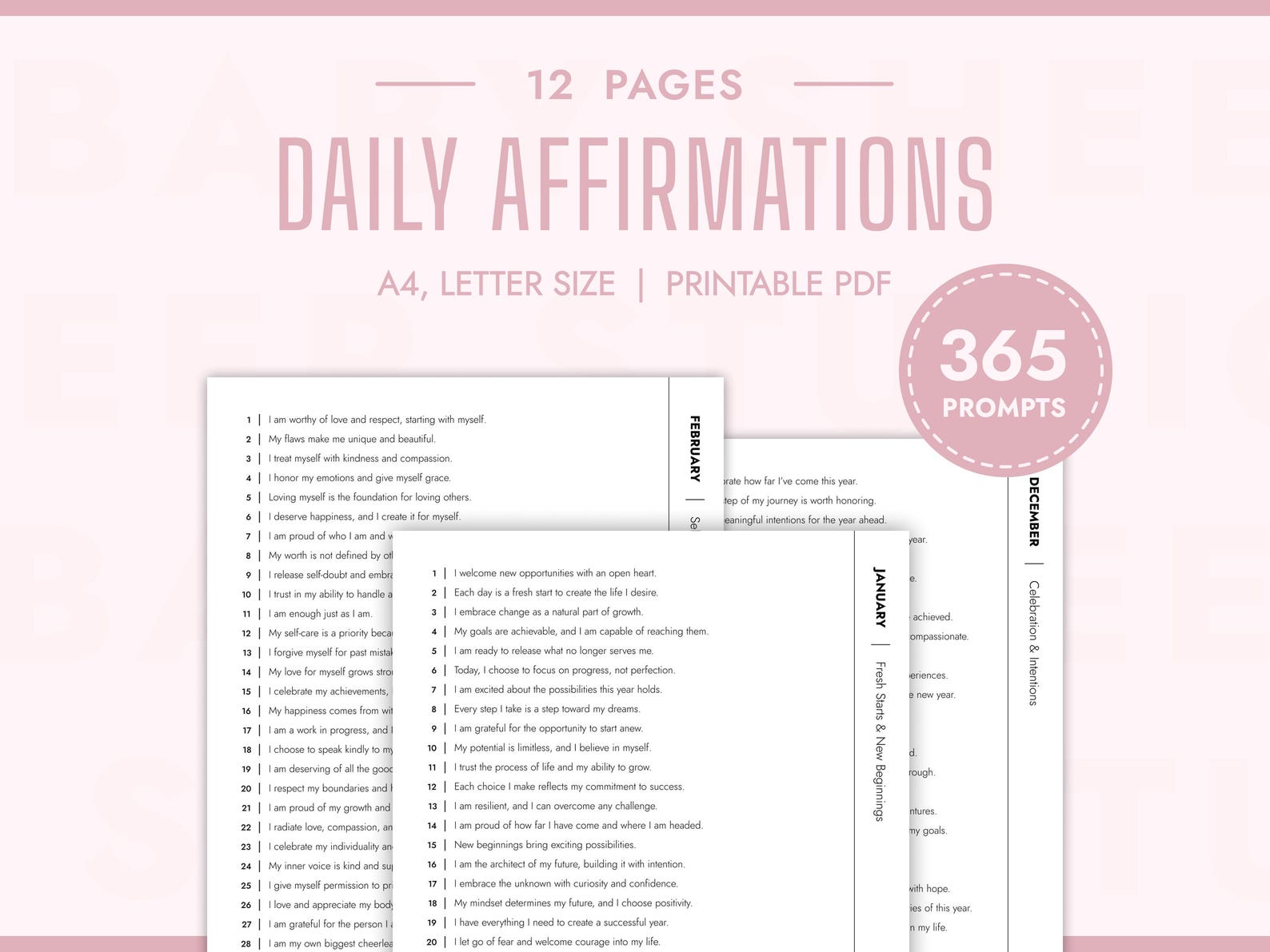 Affirmations Bundle Printable Daily Affirmations Self Care Beginner Affirmations Bundle Printable Daily Affirmations Self Care Beginner