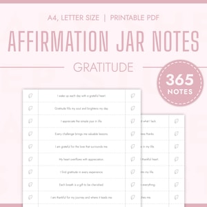 Dankbarkeit Affirmationen Glas Dankbarkeit Tägliche Affirmationen Druckbare Affirmationskarten Selbstpflege Routinen Positive Achtsamkeit Affirmation PDF