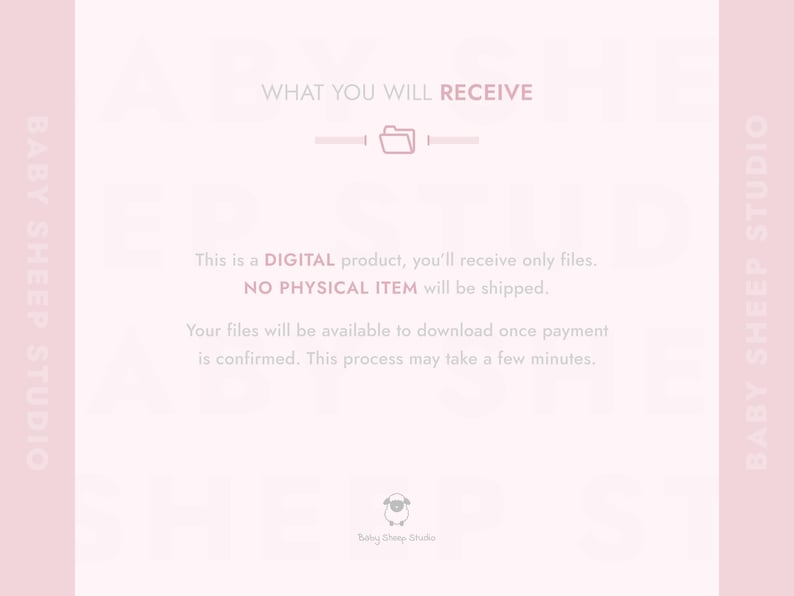 What you will receive: This is a digital product, you’ll receive only files. No physical item will be shipped. Your files will be available to download once payment is confirmed. This process may take a few minutes.