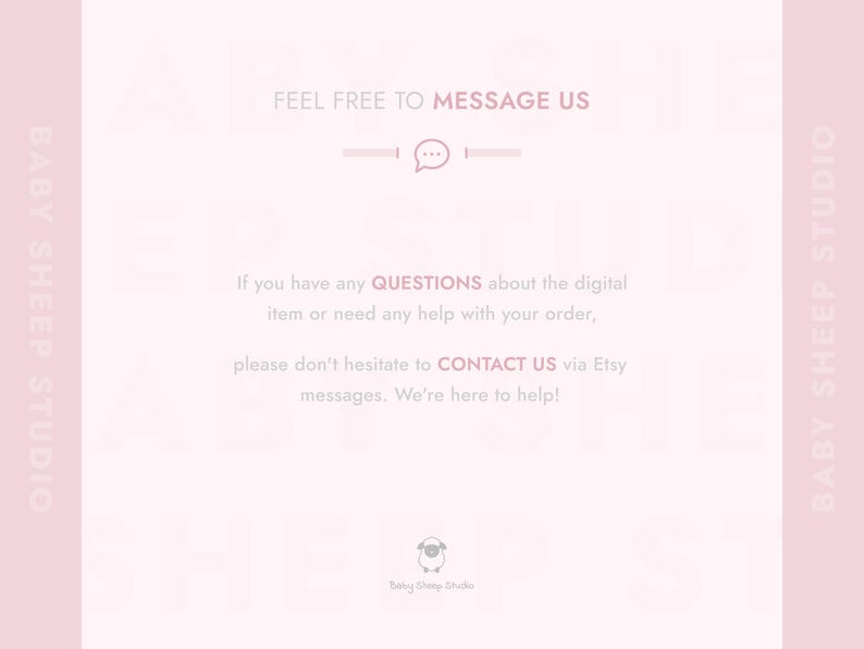 Feel free to message us. If you have any questions about the digital item or need any help with your order, please don't hesitate to contact us via Etsy messages. We're here to help!