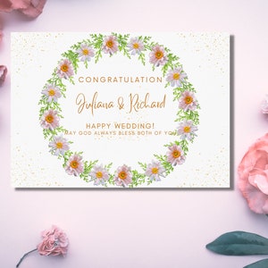 Happy Wedding Card Template Printable Editable Digital - Etsy