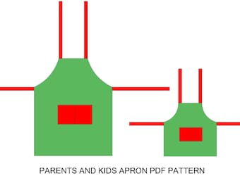 Parents and Kids Apron Sewing Pattern: Beginner Friendly (PDF Pattern)