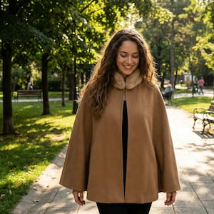 Poncho Short Cape Cardigan sewing PDF – 9 Sizes for Couples & Children (Pattern Only)