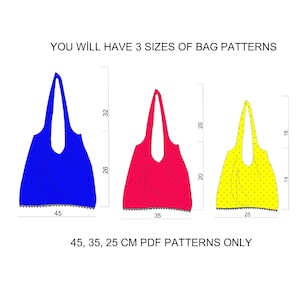 3 size easy, beginner friendly, instant download, digital, A4 printable, tote bag, hobo bag sewing pattern,