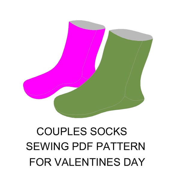 8 size socks for couples and children, booties, slippers A4 PDF printable digital sewing pattern can be made by polar, fleece, old sweater