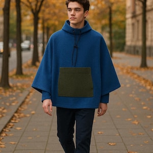 Turtle Neck Poncho PDF Pattern – Cape Cardigan (Pattern Only)