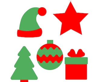 Felt Christmas Ornament Sewing Patterns: Tree, Star, Gift (PDF Pattern)