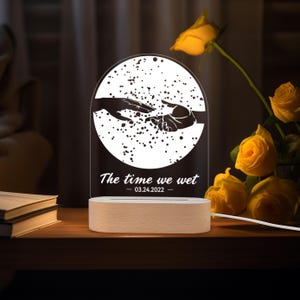 Luz nocturna de aniversario con mapa estelar, lámpara de constelación estelar personalizada, luz LED grabada personalizada, regalo para parejas, recuerdo de boda