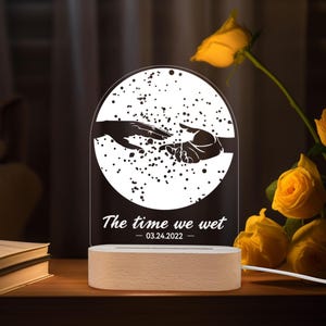 Veilleuse carte des étoiles, cadeau l'époque de notre rencontre, cadeau de lumière ciel étoilé pour anniversaire d'anniversaire, lumière constellation personnalisée