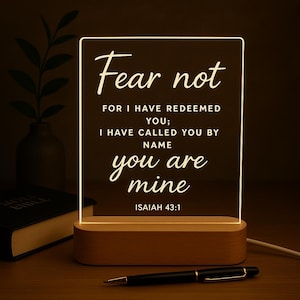 Christian LED Night Light – Bible Verse and Faith-Inspired Gift
