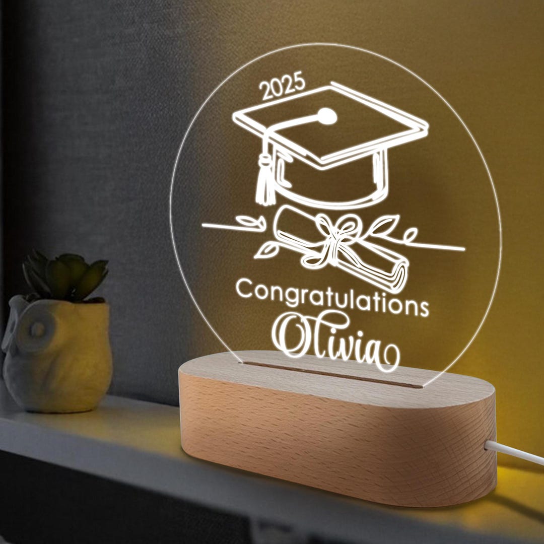 Graduation Led Design Graduation Night Light Anniversary LED, Personalized Graduation Gift ...