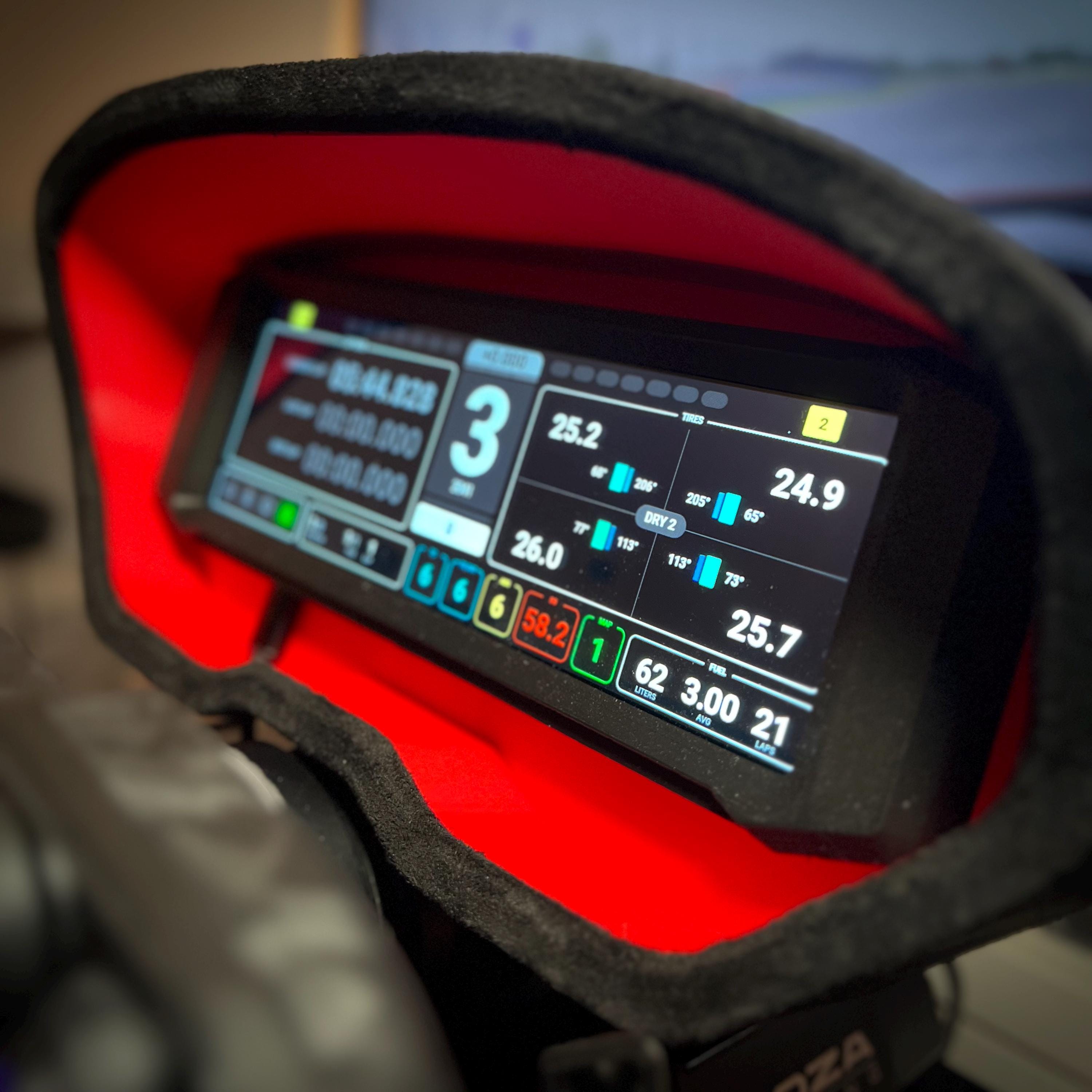 Sim Racing Display Suede Dashboard Surround for 7.8
