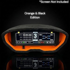 Sim Racing Display Suede Dashboard Surround for 7.8" DDU Screens Vocore | Moza | Fanatec | Simagic |  Orange & Black Edition