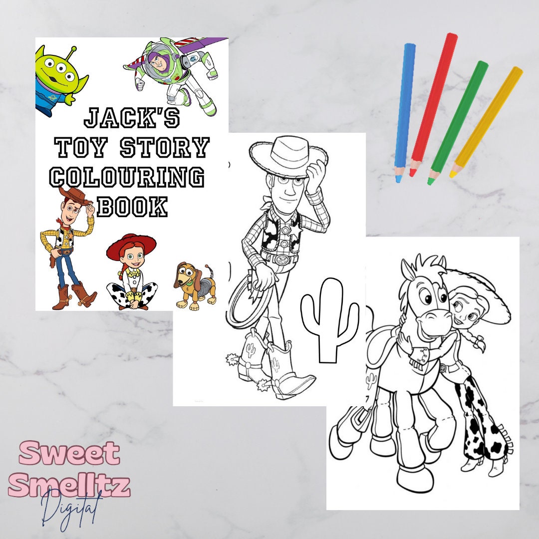 Digital Download Toy Story Colouring Book Edit in Canva - Etsy