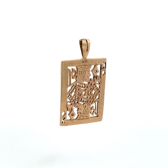 14k Gold King of Diamonds Pendant - image 5