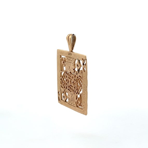 14k Gold King of Diamonds Pendant - image 4