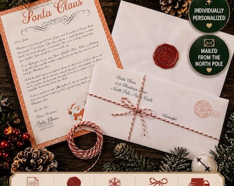 Personalized Letter from Santa | Custom North Pole Letter | Santa Mail for Kids | Christmas Keepsake | Nice List Certificate