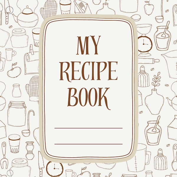 Blank recipe book