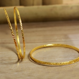 Customized Size 18kt Gold Filled Bangles, Stackable Bangle Bracelets For Women, Bridesmaid Gift ,Custom Bracelet Simple, Bridesmaid Jewelry