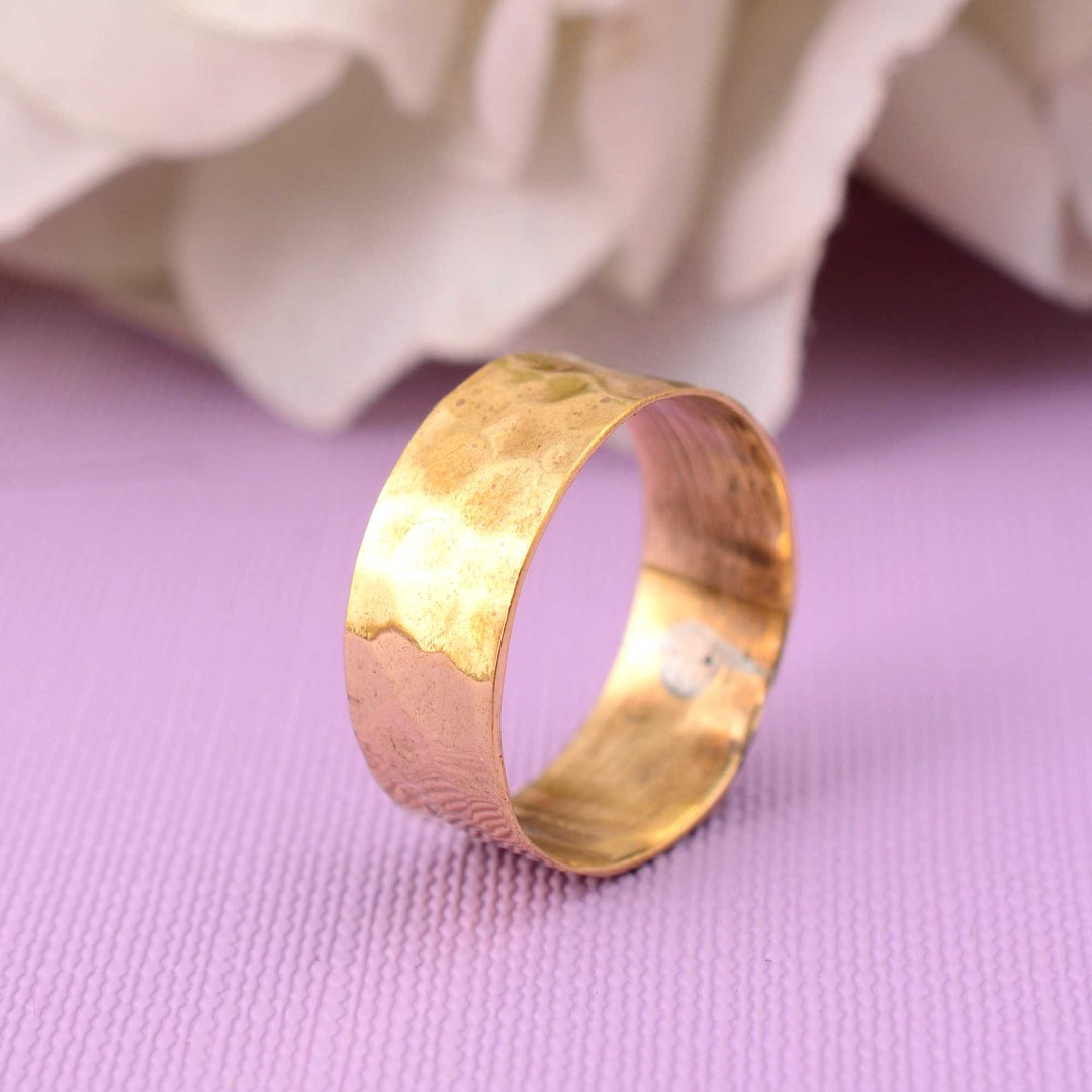 Plain Gold Band Thumb Gold Band Handmade Gold Plated Band Etsy