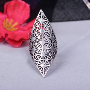 Silver Mandala Ring • 925 Sterling Silver • Filigree Ring • Spiritual Ring, Boho ring, statement ring, hippi ring, women silver mandala ring